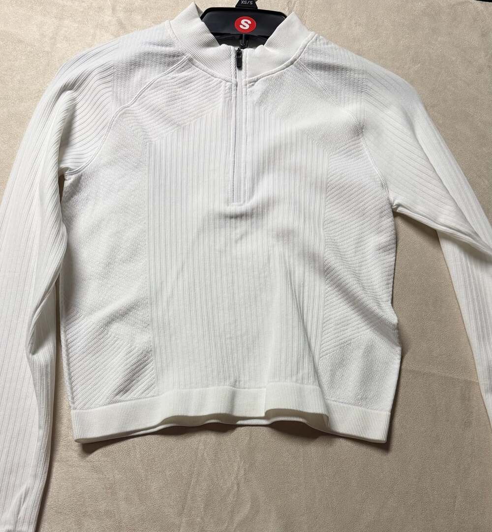 DSG Momentum Seamless 1/4 Zip Size S Pure White